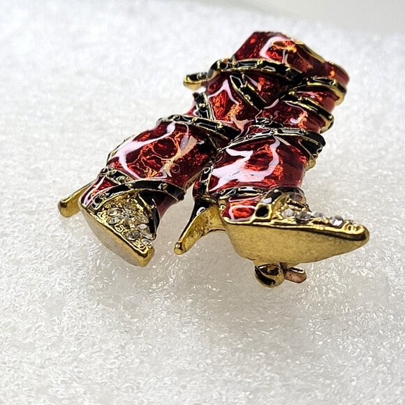 Red Boots Brooch Pin - Picture 4 of 11